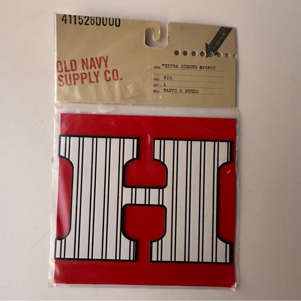 "BIG Old Navy Supply Co. Extra Strong Magnet Refrigerator Locker Decor